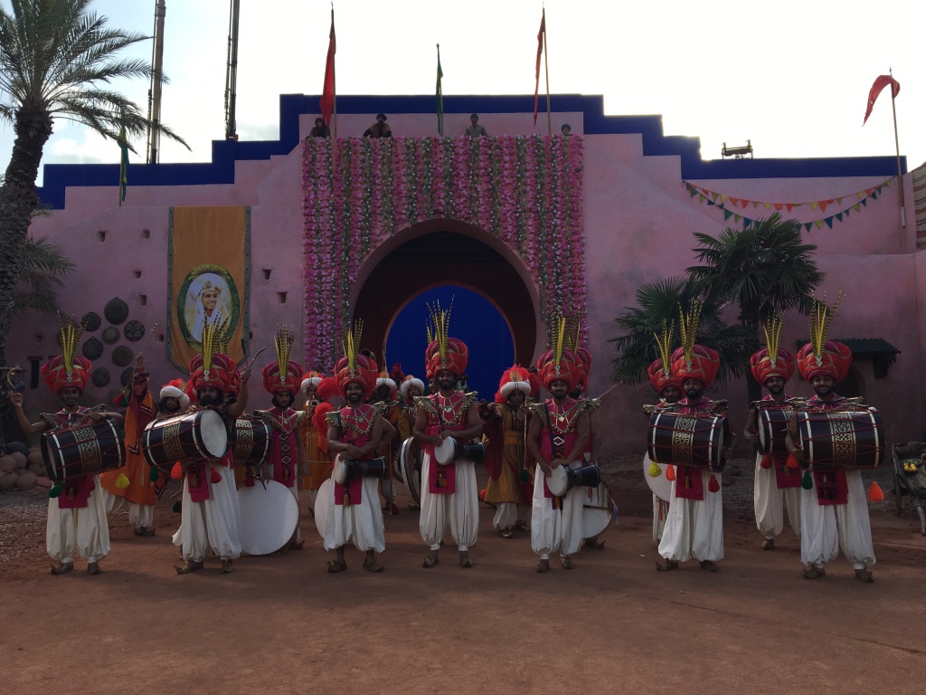 Imperial Drummers performing dhol alongside Will Smith on the set of Disney's Aladdin movie