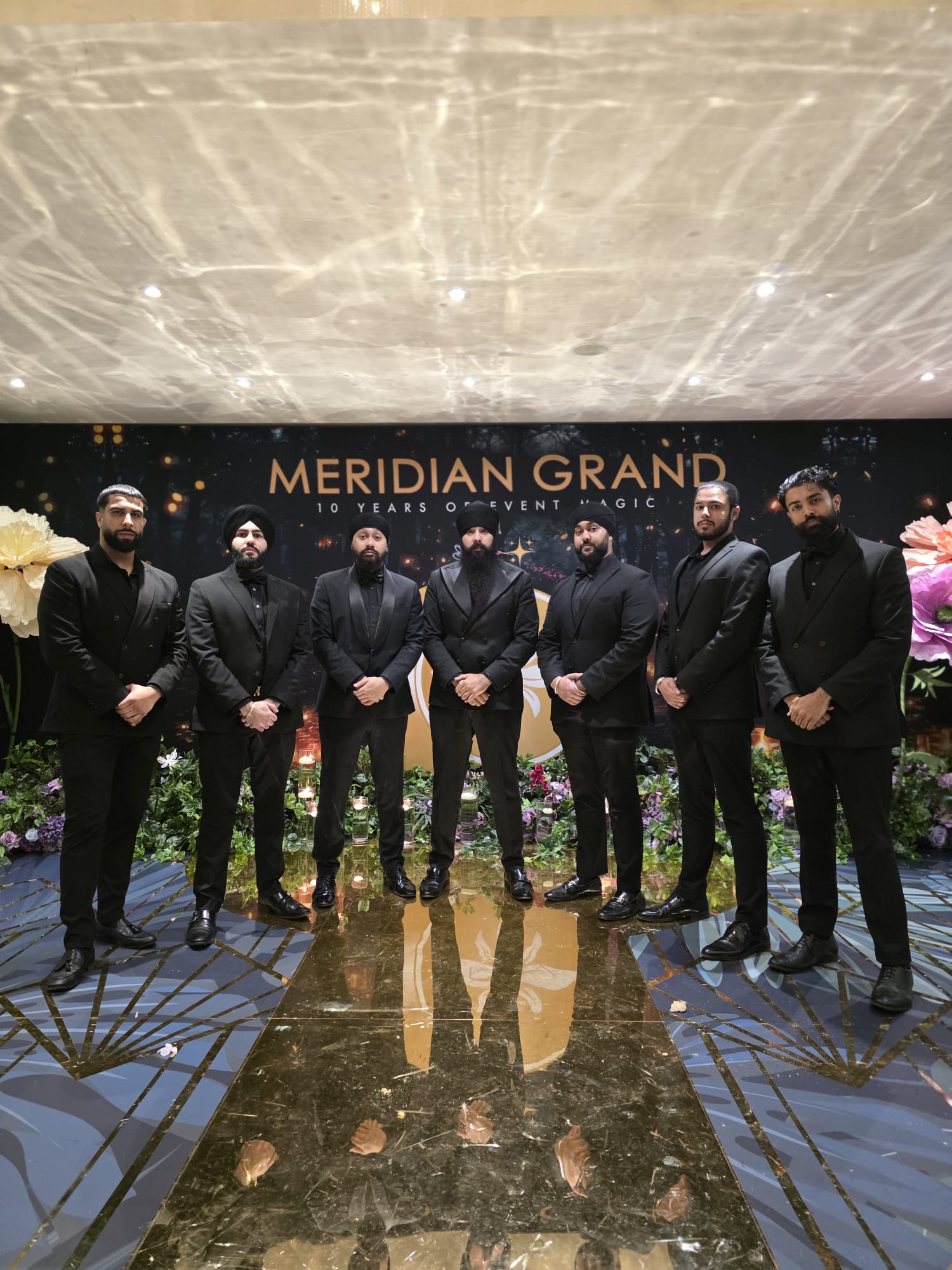 Imperial Drummers celebrating 10 years of dhol performances at the Meridian Grand venue